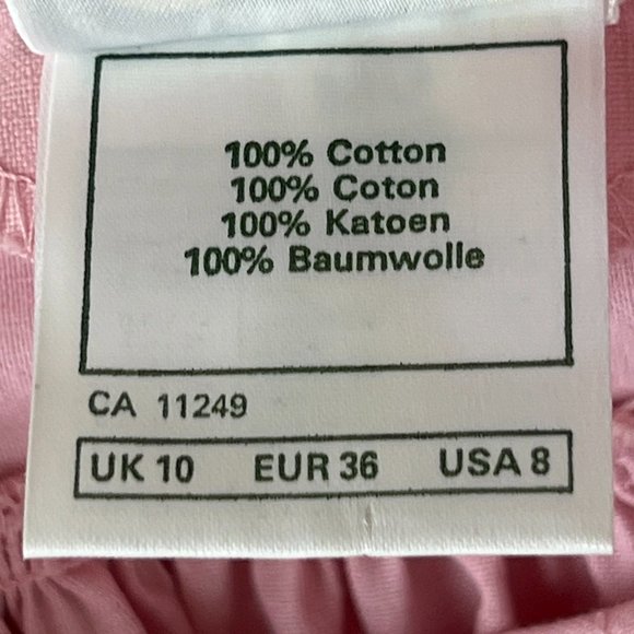 Laura Ashley Pink Bead Embellished Party Dress. Deep V-Neck, Low Back. Waist Bow - Picture 10 of 12